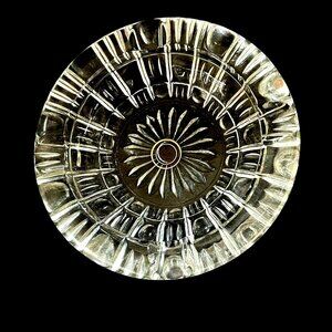 Crystal Clear made in Hungary 6” crystal ashtray trinket dish